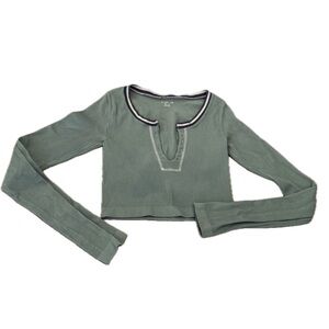 Green Long Sleeve Women's Top